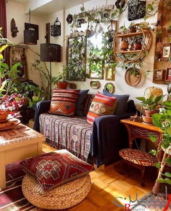 دکوراسیون منزل ایرانی جدید و شیک سنتی رنگ سنتی