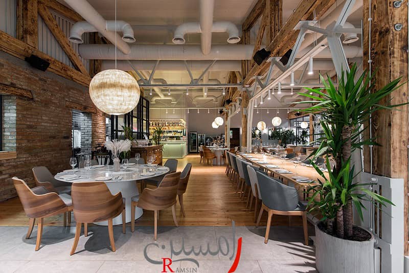 طراحی رستوران مدرن در زعفرانیه جذاب و شیک